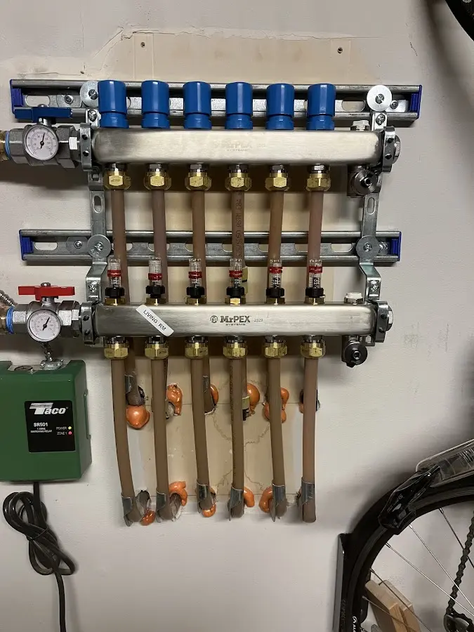 Plumber performing Gas Leak Detection at a residential property in Brook Park